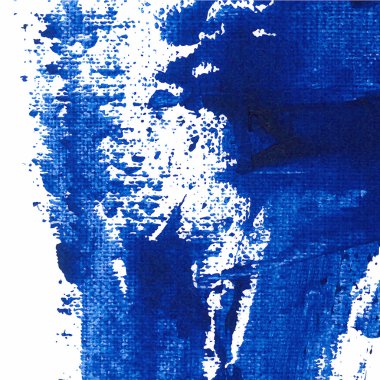 Akrilik boya, üzerinde beyaz colo mavi ile vektör arka plan doku fırça kontur el boyalı