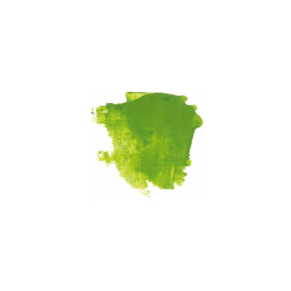 Gul och grön färg färg utstryk vektor pensel stroke. Lackerad stänklinje. Abstrakt form akryloljefärg — Stock vektor