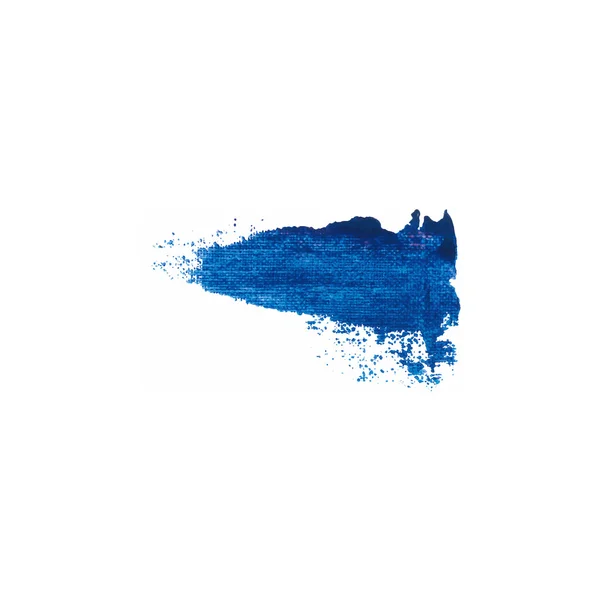 Blå färg måla smeta vektor penseldrag. Lack stänk linje. Abstrakt form akryl oljefärg — Stock vektor