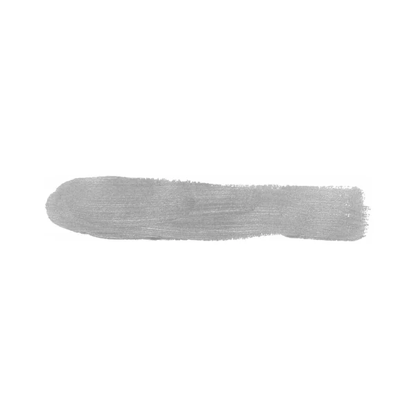 Silver färg måla smeta vektor penseldrag. Lack stänk linje. Abstrakt form akryl oljefärg — Stock vektor