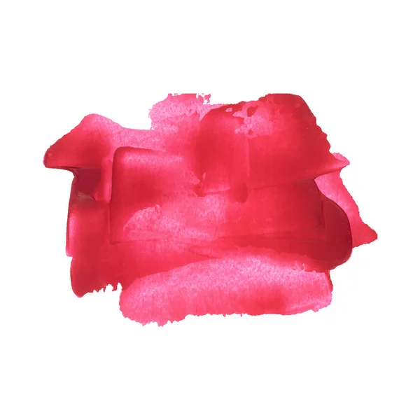 Kırmızı pembe yayma vektör fırça darbesi. Vernik sıçrama hattı izi. Soyut şekil yağ akrilik boya