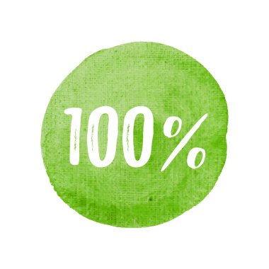 Yüzde yüz kart, poster, logo, suluboya gr üzerine yazılmış