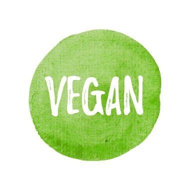 El çizilmiş yeşil suluboya arka plan illüstrasyon vegan vektör