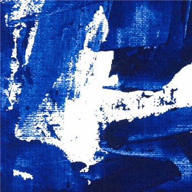 Akrilik boya, üzerinde beyaz colo mavi ile vektör arka plan doku fırça kontur el boyalı