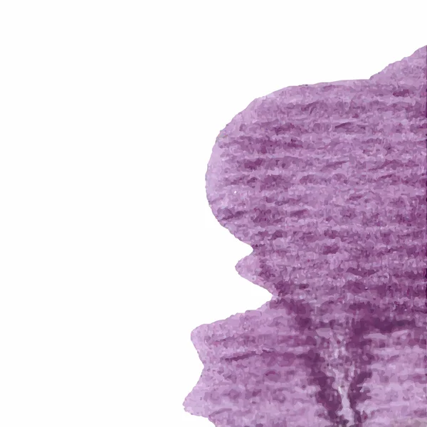 Aquarelle violet vecteur peinture à la main texture, abstrait isolé o — Image vectorielle