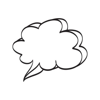 Kabarcık iletişim vektör simge illustratio el çekilmiş