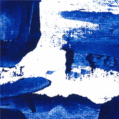 Akrilik boya, üzerinde beyaz colo mavi ile vektör arka plan doku fırça kontur el boyalı