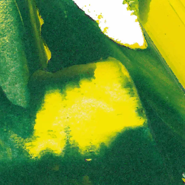 Vektör soyut arka plan fırça kontur el akrilik boya ile boyanmış, sarı ve gree