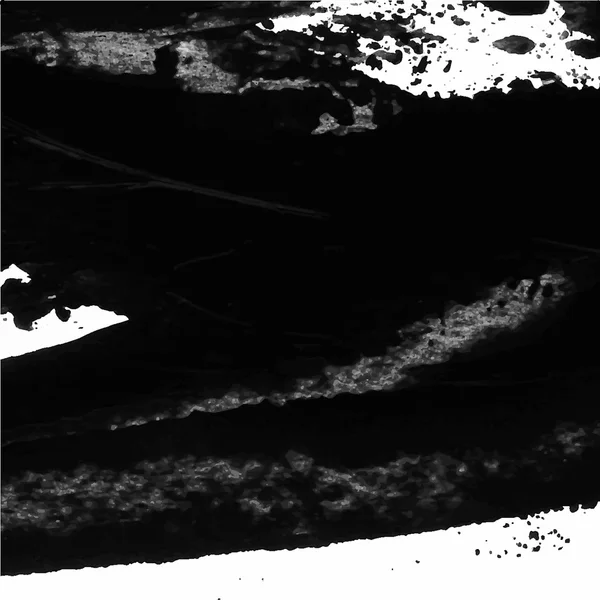 Vector abstracto fondo textura cepillo trazo pintado a mano con pintura acrílica, negro en whit — Vector de stock
