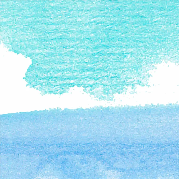 Aquarell blauer Hintergrund Vektor handgezeichnete Illustration. Textur auf Papier malen, Vorlage für Karten, Einladungen, usw. — Stockvektor