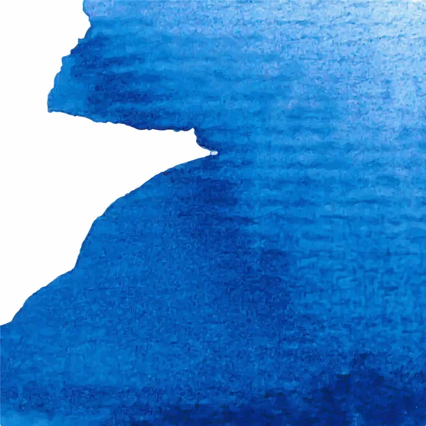 Aquarela azul fundo vetor mão desenhada ilustração. Textura da pintura sobre papel, modelo para cartões, convites, etc. — Vetor de Stock