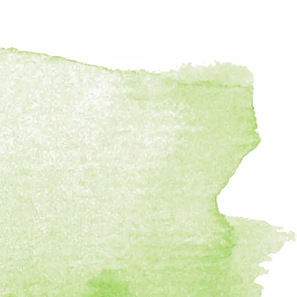 Acuarela verde vector de fondo ilustración dibujada a mano. Textura de pintura sobre papel, plantilla para tarjetas, invitaciones, etc. — Archivo Imágenes Vectoriales