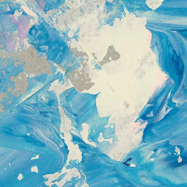 Vector abstracto fondo textura cepillo trazo pintado a mano con pintura acrílica, azul claro y rosa sobre blanco — Archivo Imágenes Vectoriales