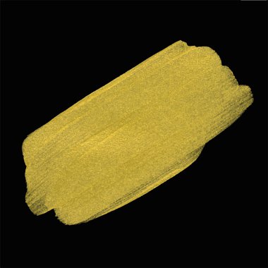 Vektör altın boya smear kontur leke set. Altın doku el siyah arka plan üzerine çekilmiş soyut