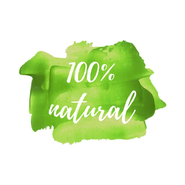 Eco Fresh Organic Green Natural Food vector palabra, texto, icono, símbolo, cartel, logotipo dibujado a mano pintura verde fondo ilustración — Vector de stock