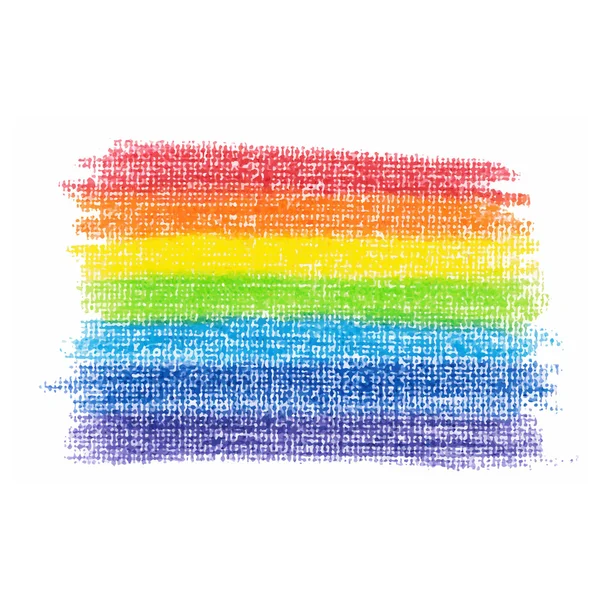 Rainbow hand drawn vector pencil illustration. — Stock Vector