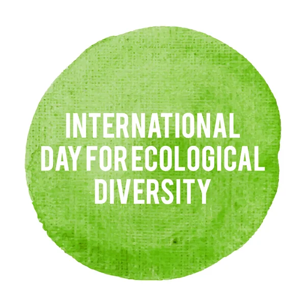 Día Internacional de la Diversidad Ecológica Fiesta, celebración , — Archivo Imágenes Vectoriales