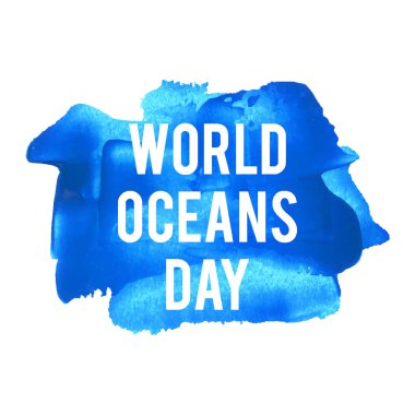 World Oceans Day Holiday, celebration, card, poster, logo, lette