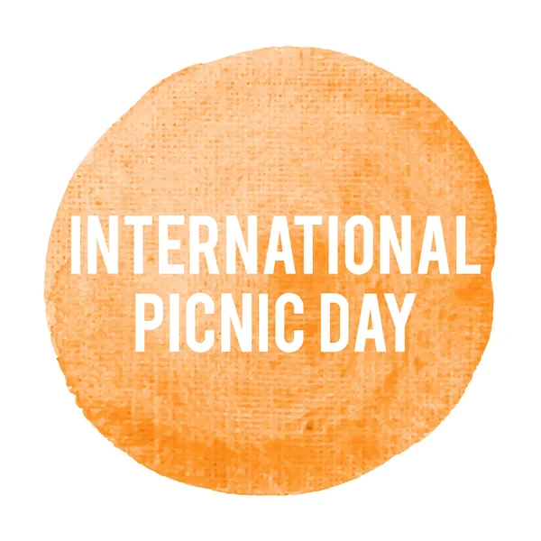 Día Internacional de Picnic Vacaciones, celebración, tarjeta, póster, registro — Archivo Imágenes Vectoriales