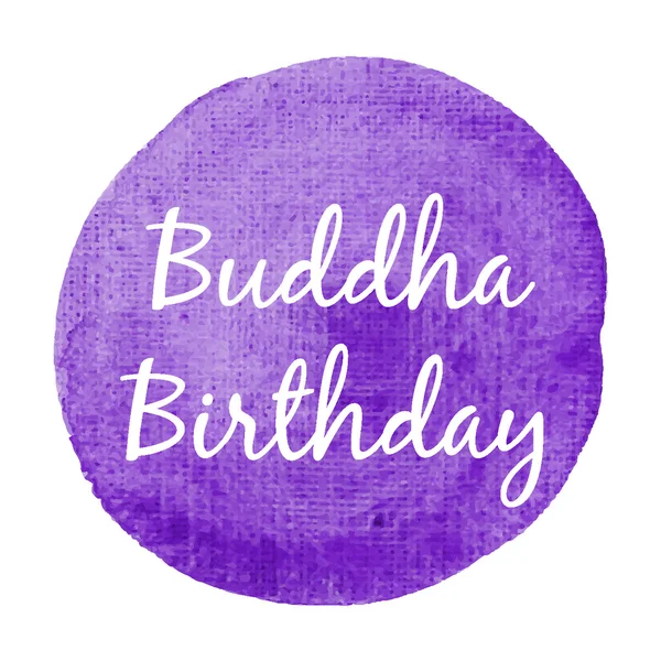 Buda Doğum Günü Tatili, kutlama, kart, poster, logo, mektup — Stok Vektör