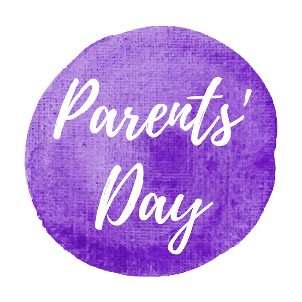 Happy Parents 'Day Holiday, celebration, card, poster, logo, let — стоковый вектор