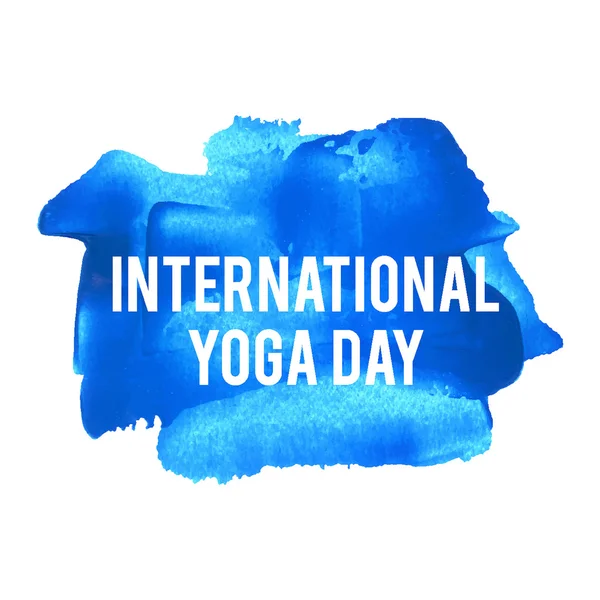 Día Internacional del Yoga Vacaciones, celebración, tarjeta, póster, logo , — Archivo Imágenes Vectoriales