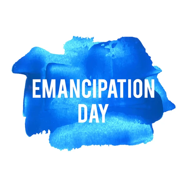 Día de la Emancipación Vacaciones, celebración, tarjeta, póster, logo, lette — Archivo Imágenes Vectoriales