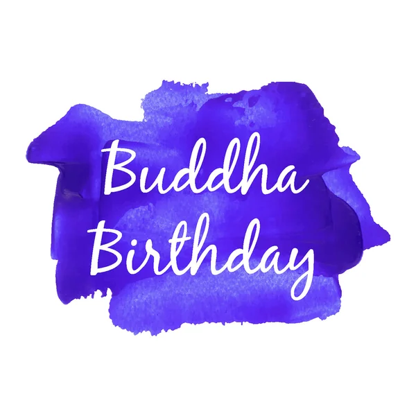 Buddha Compleanno Vacanza, celebrazione, biglietto, manifesto, logo, lettera — Vettoriale Stock