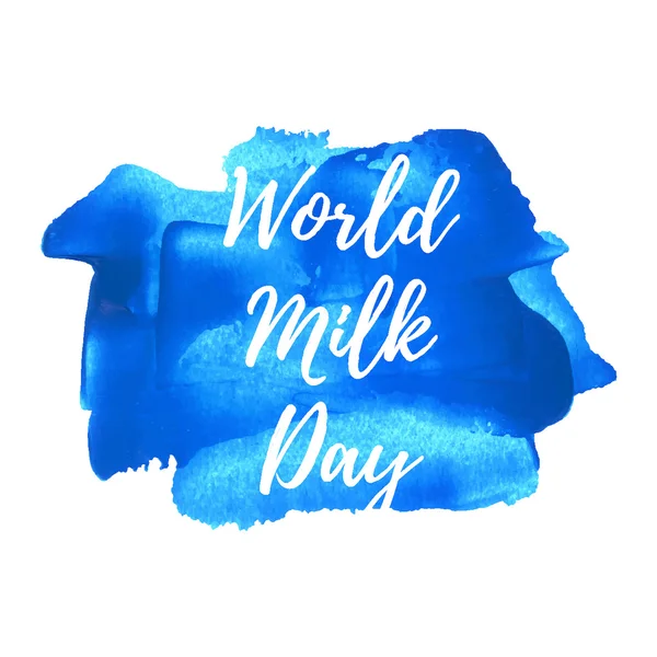 World Milk Day Holiday, celebration, card, poster, logo, letteri