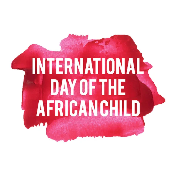 Día Internacional del Niño Africano fiesta, celebración, tex — Archivo Imágenes Vectoriales