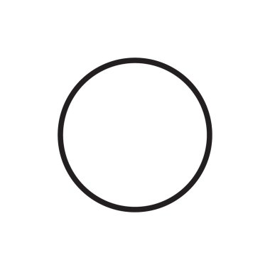 Daire vektör çizgisi illüstrasyon, simge, sembol, poster, logo. Cır