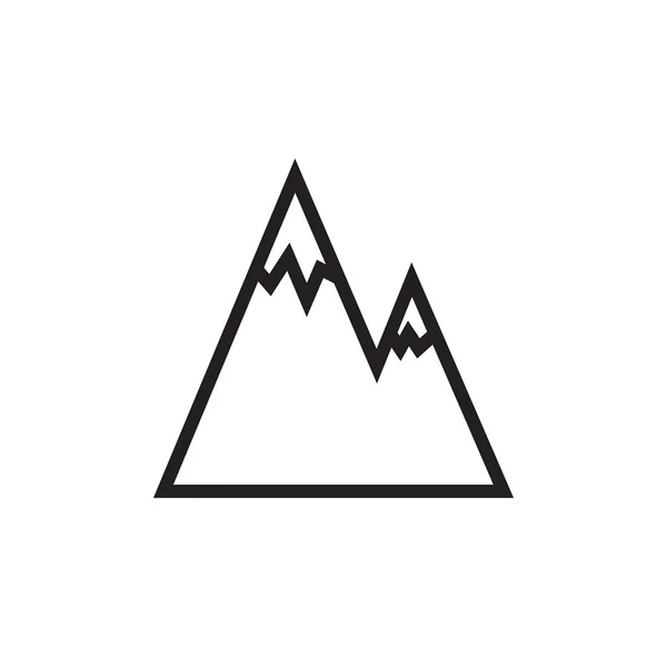 Montagne vettoriale linea illustrazione, icona, simbolo, manifesto, logo . — Vettoriale Stock