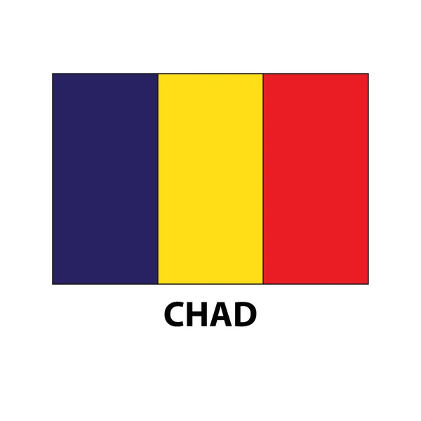 Chad icono del vector de bandera. Bandera de Chad. Desi bandera azul, amarilla, roja — Archivo Imágenes Vectoriales