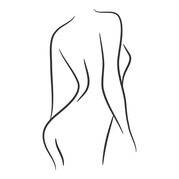 Силуэт женщины со спины рисунок