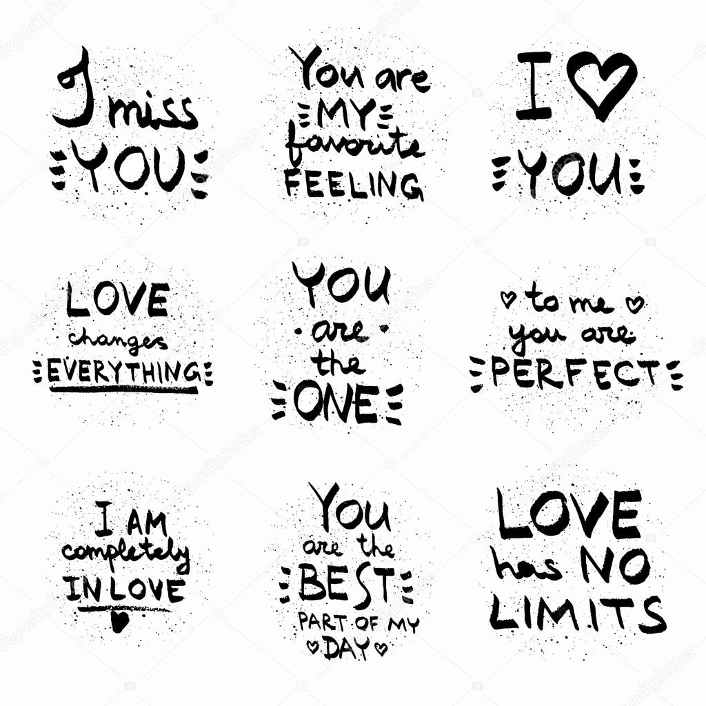 Love quotes black on white  written on painted backgr Stock  Vector Image by © #113880892