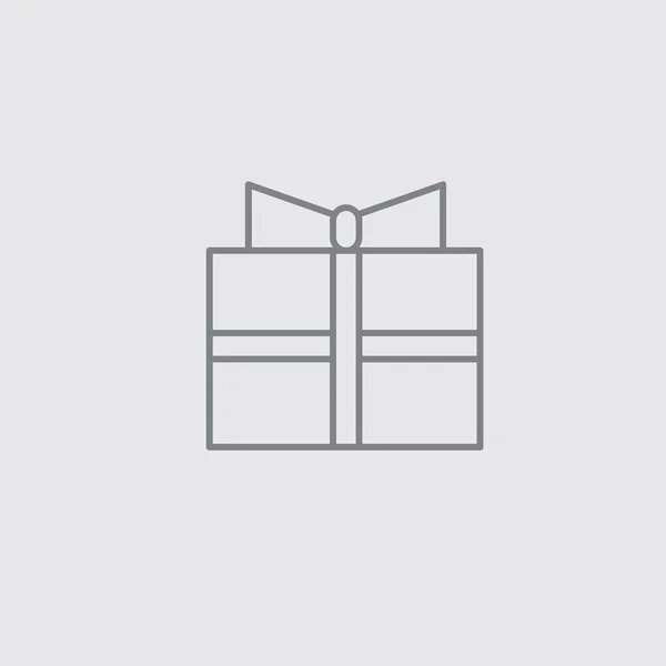 Caja de regalo icono plano vector ilustración — Archivo Imágenes Vectoriales