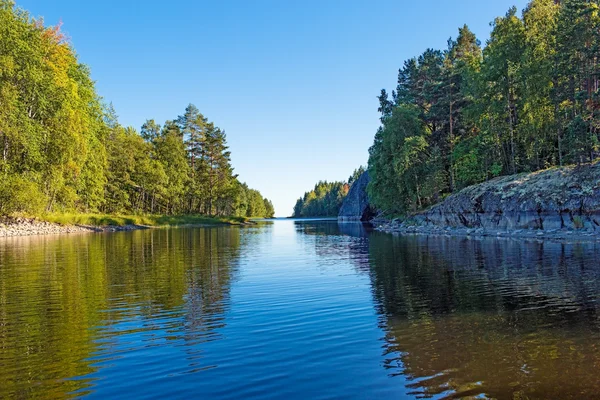 Güzel yaz yatay, orman, göl