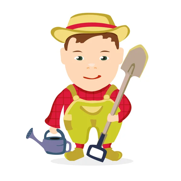 kürek ile çiftçi çocuk