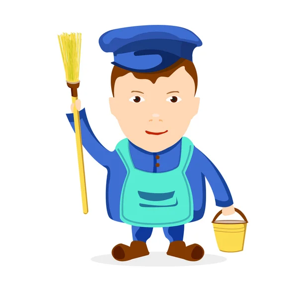 Vectores de stock de Hombre aseador, ilustraciones de Hombre aseador