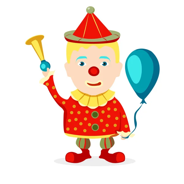Jeune garçon clown — Image vectorielle