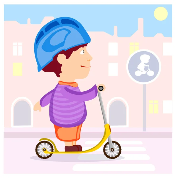 Çocuk scooter üzerinde 