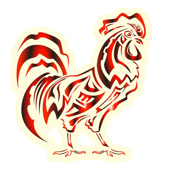 Gallo rojo abstracto — Archivo Imágenes Vectoriales