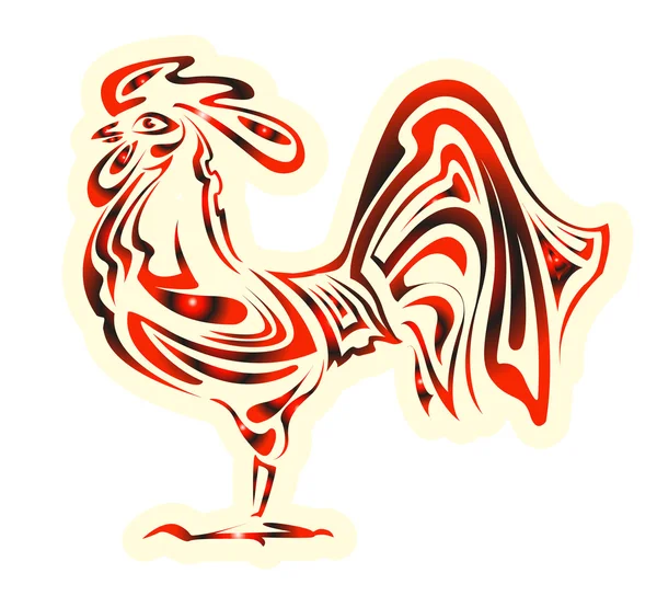 soyut kırmızı horoz 