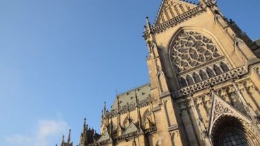 Maria-Empfaengnis-Dom içinde sıcak bir sabahı Linz bahar Upper Austria