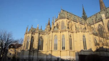 Maria-Empfaengnis-Dom içinde sıcak bir sabahı Linz bahar Upper Austria