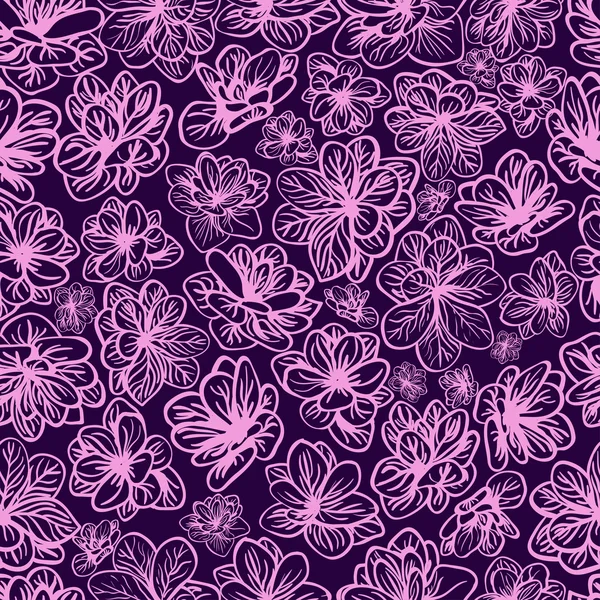 Violette Blütenkulisse — Stockvektor