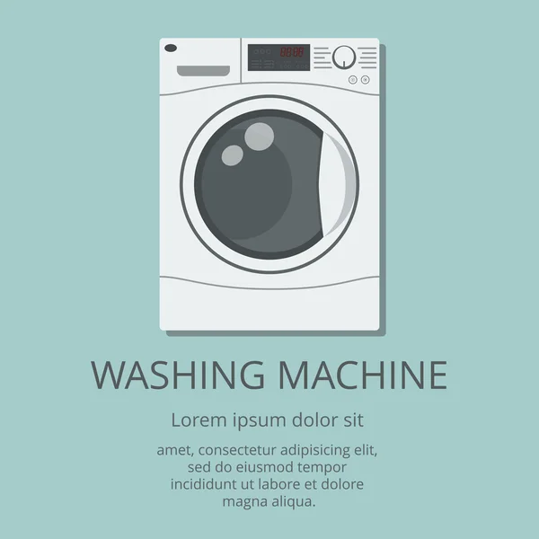 Waschmaschine im flachen Stil. — Stockvektor