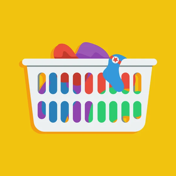 Laundry basket vector icon illustration — Stock Vector