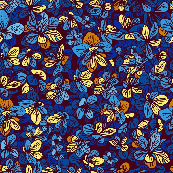 Fondo floral sin costura vectorial — Vector de stock