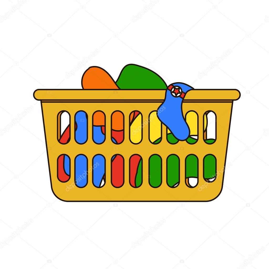 Vector illustration of laundry basket ⬇ Vector Image by © LizavetaS